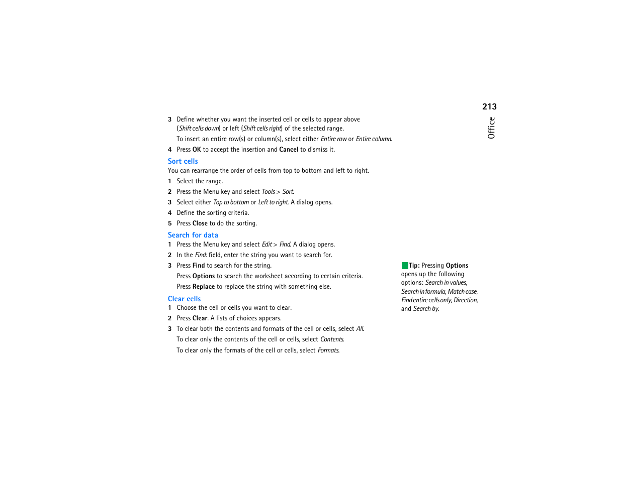 213 office | Nokia 9290 User Manual | Page 231 / 344