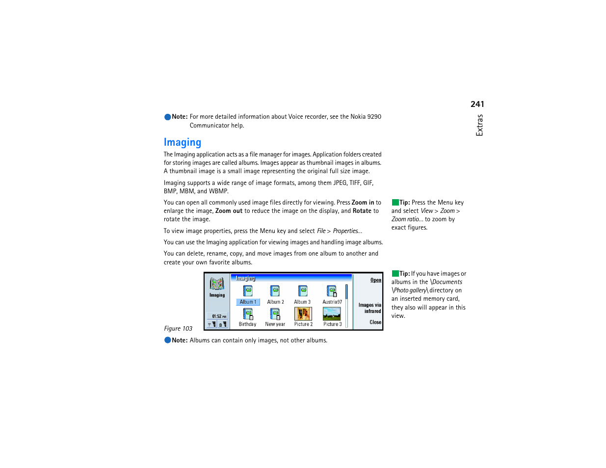 Imaging | Nokia 9290 User Manual | Page 259 / 344