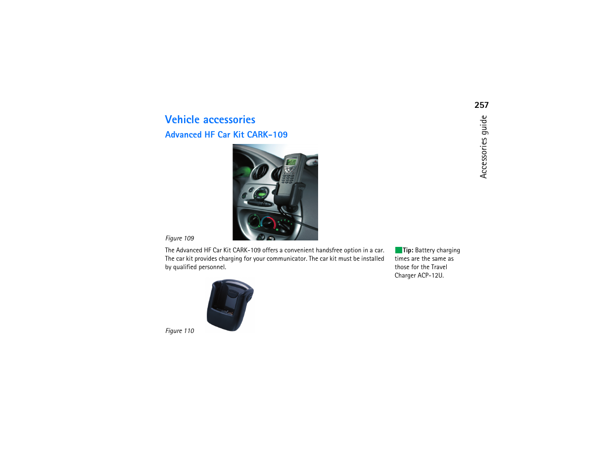 Vehicle accessories | Nokia 9290 User Manual | Page 275 / 344