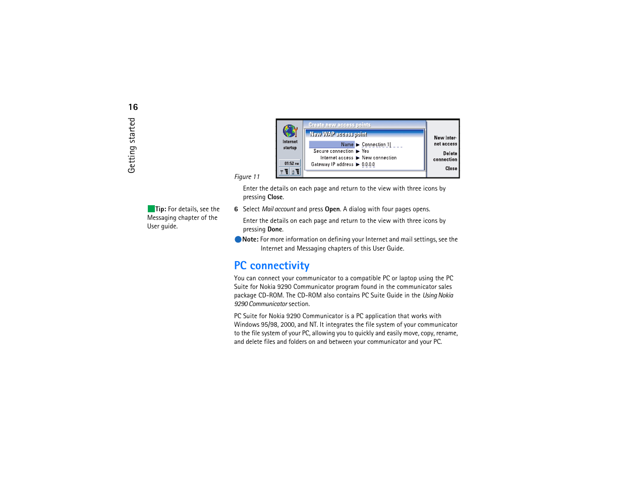 Pc connectivity | Nokia 9290 User Manual | Page 34 / 344