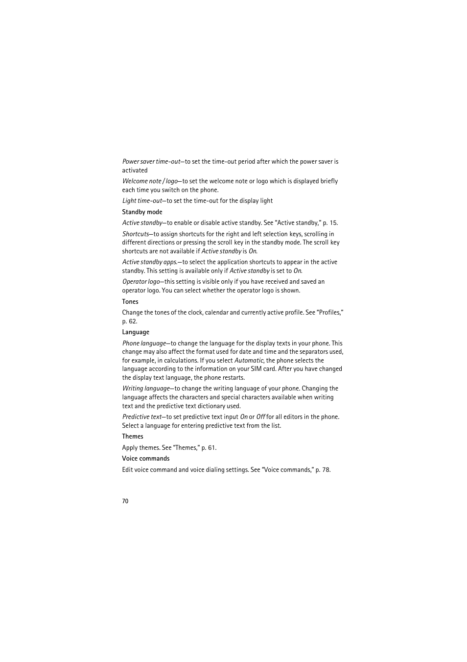 Nokia 6120 classic User Manual | Page 70 / 103