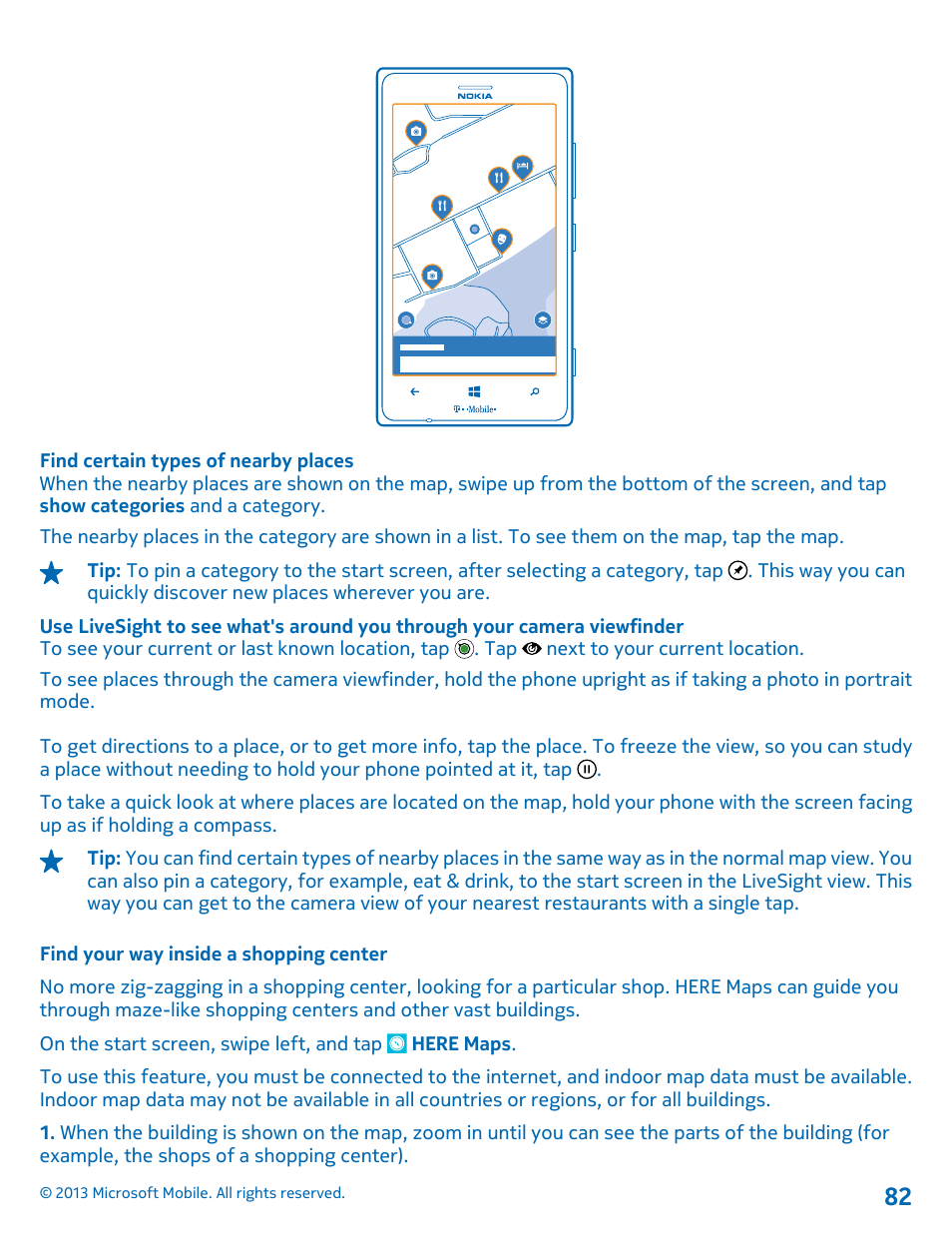 Find your way inside a shopping center | Nokia Lumia 925 User Manual | Page 82 / 138