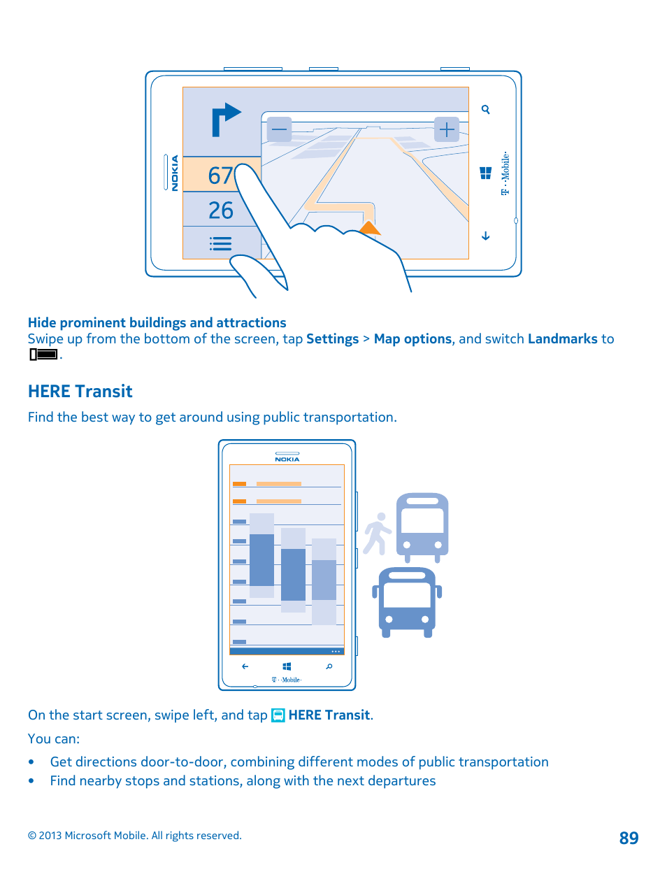 Here transit | Nokia Lumia 925 User Manual | Page 89 / 138