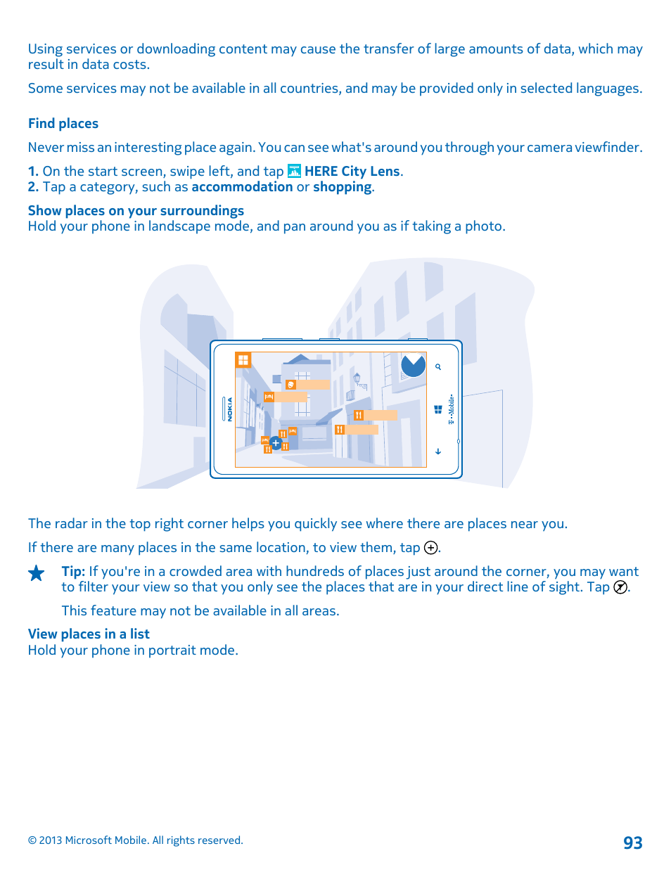 Find places | Nokia Lumia 925 User Manual | Page 93 / 138