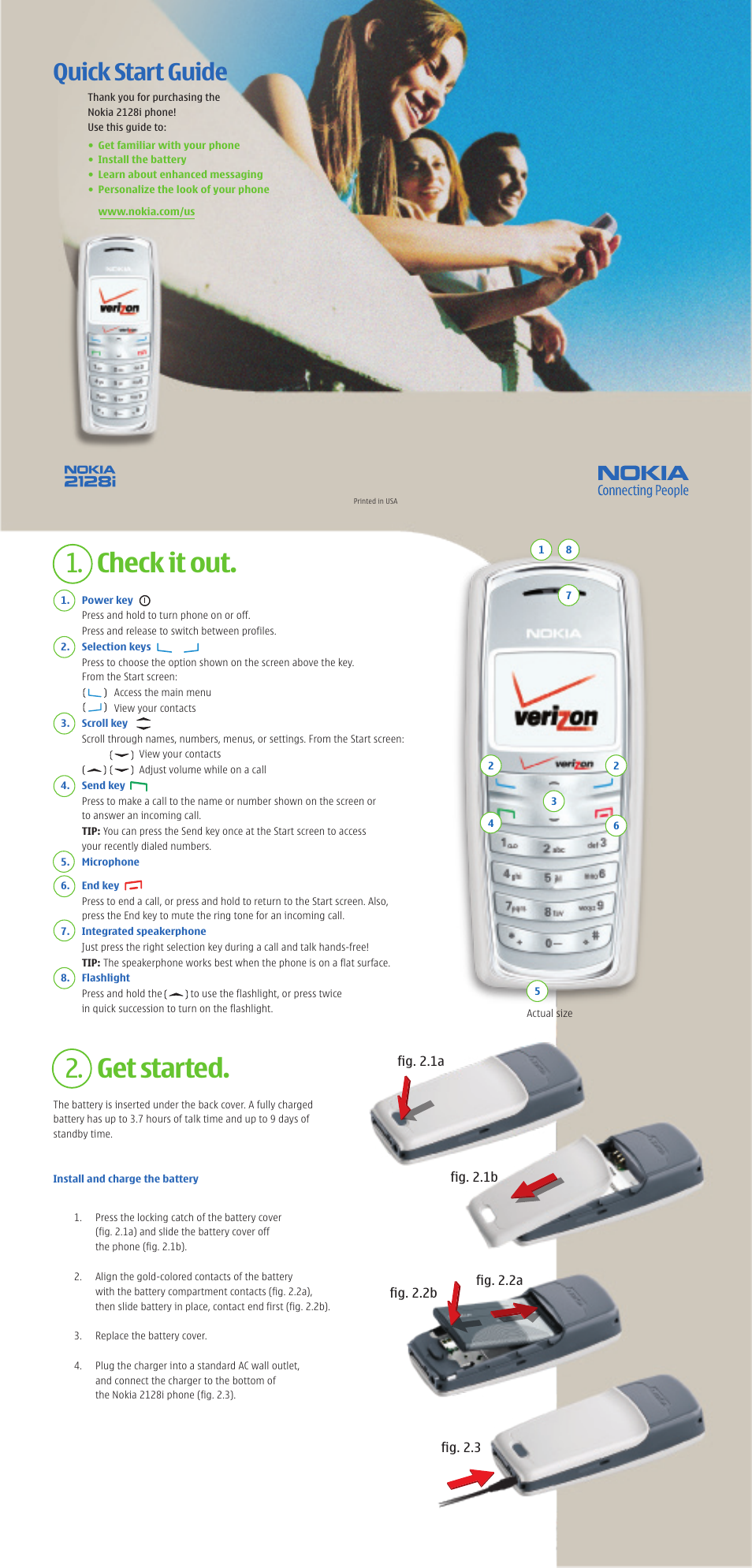 Nokia 2128i User Manual | 2 pages