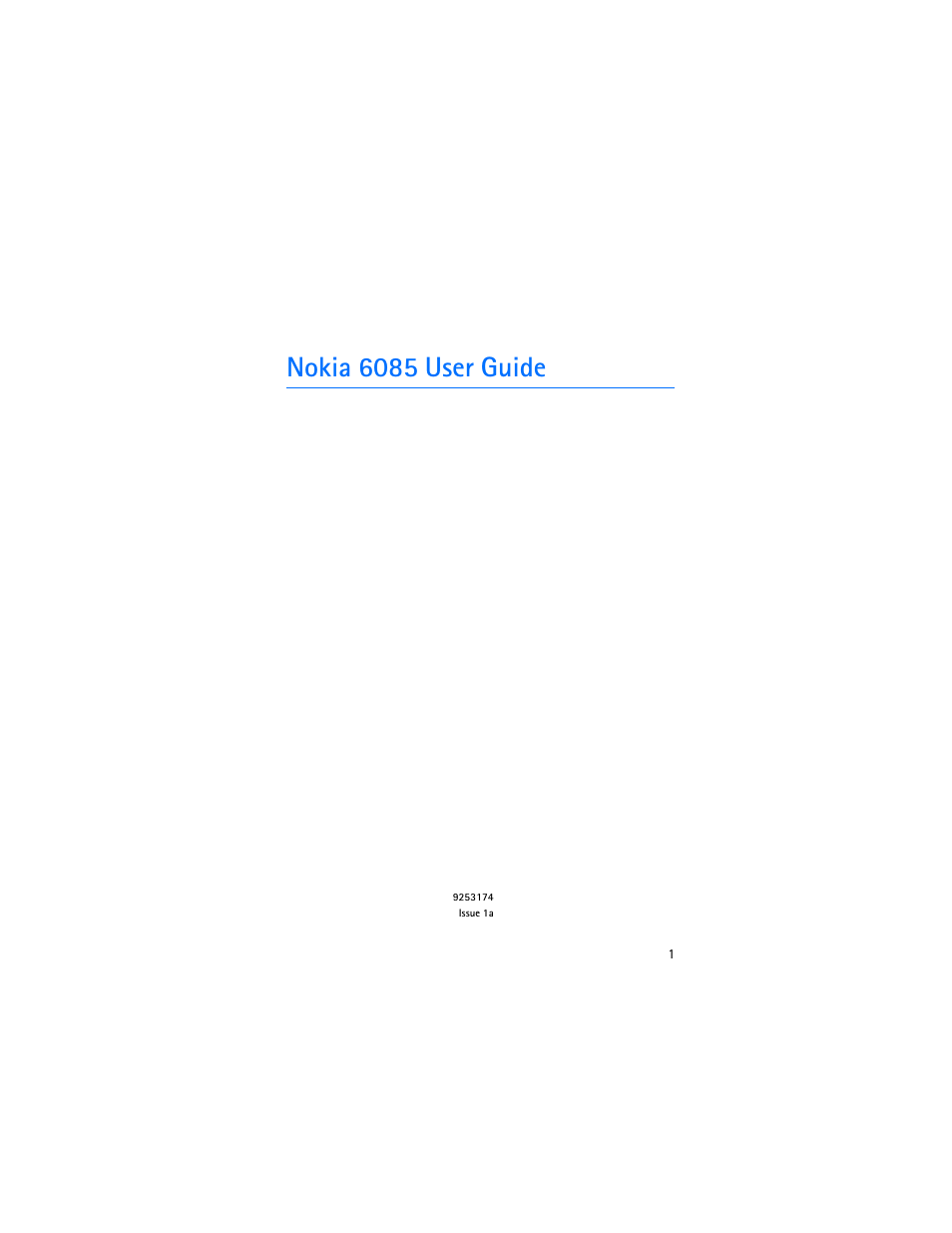 Nokia 6085 user guide | Nokia 6085 User Manual | Page 2 / 101