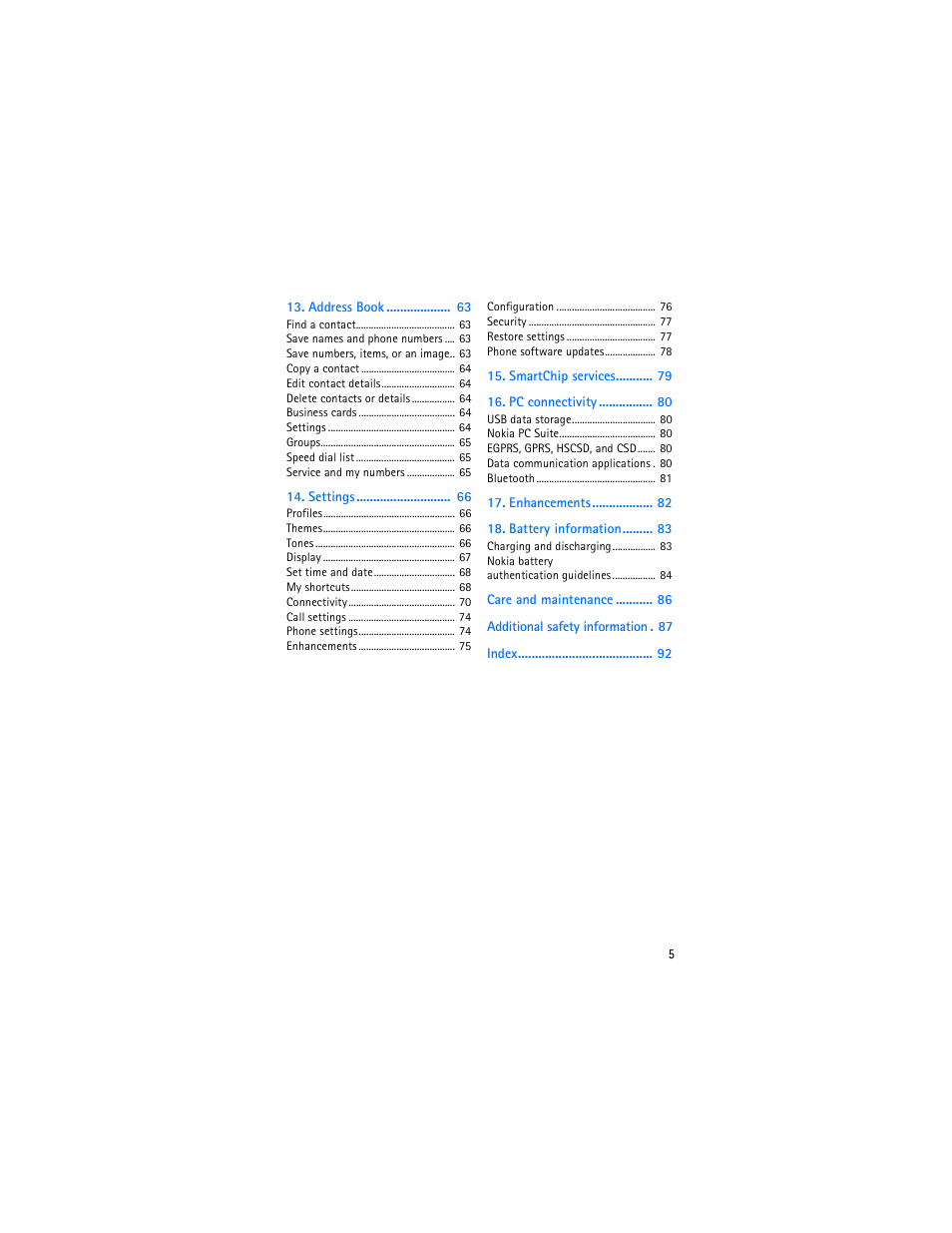 Nokia 6085 User Manual | Page 6 / 101
