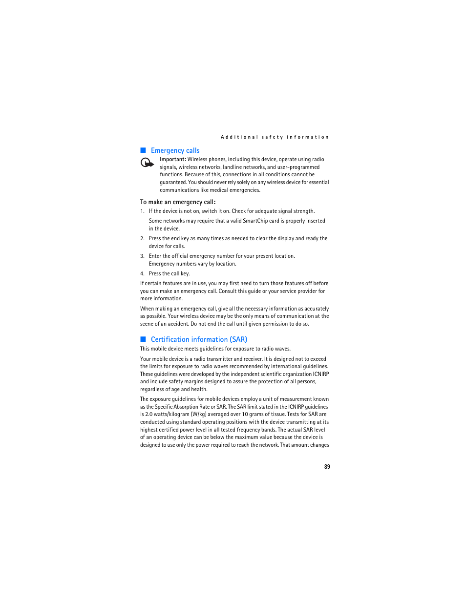 Nokia 6085 User Manual | Page 90 / 101