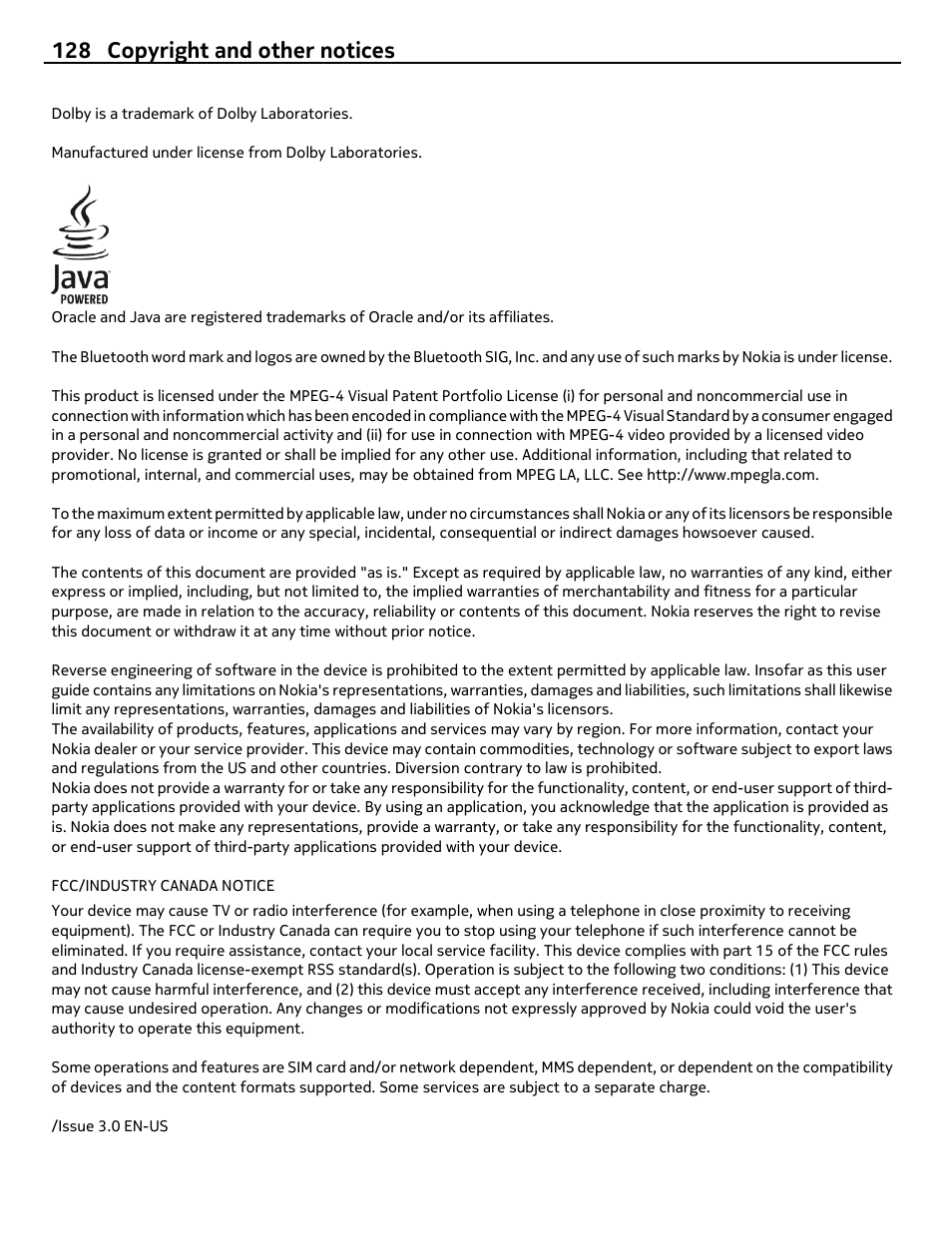 128 copyright and other notices | Nokia E7-00 User Manual | Page 128 / 133