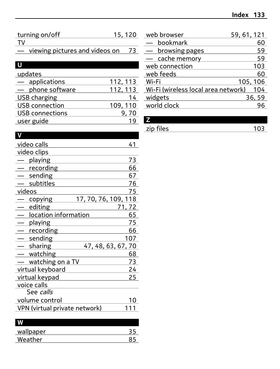 Nokia E7-00 User Manual | Page 133 / 133