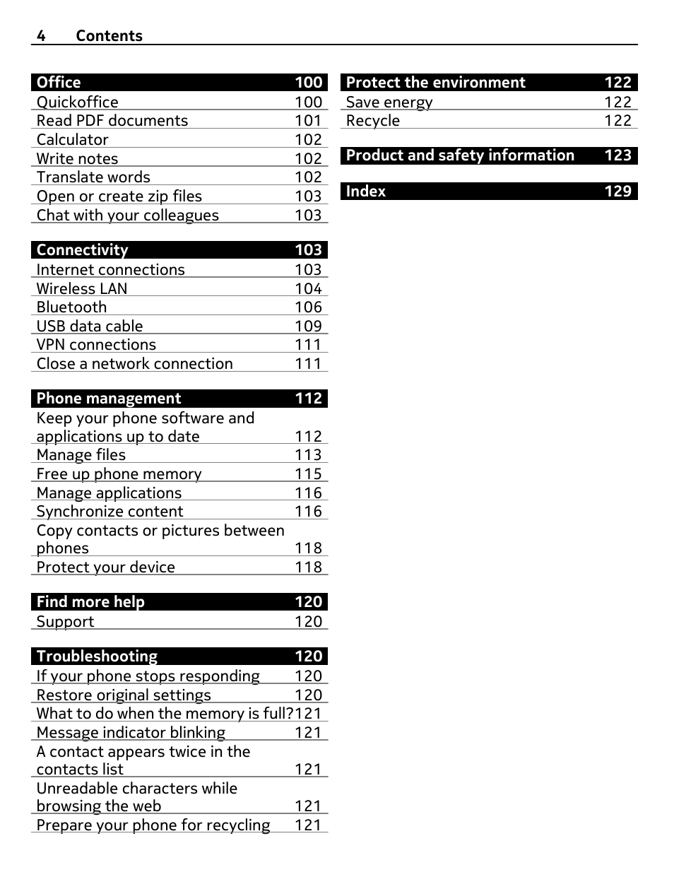 Nokia E7-00 User Manual | Page 4 / 133