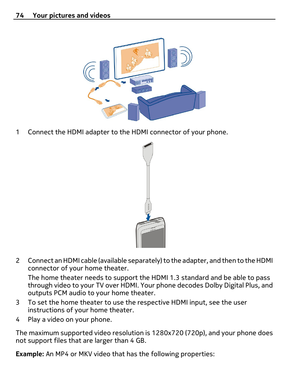 Nokia E7-00 User Manual | Page 74 / 133