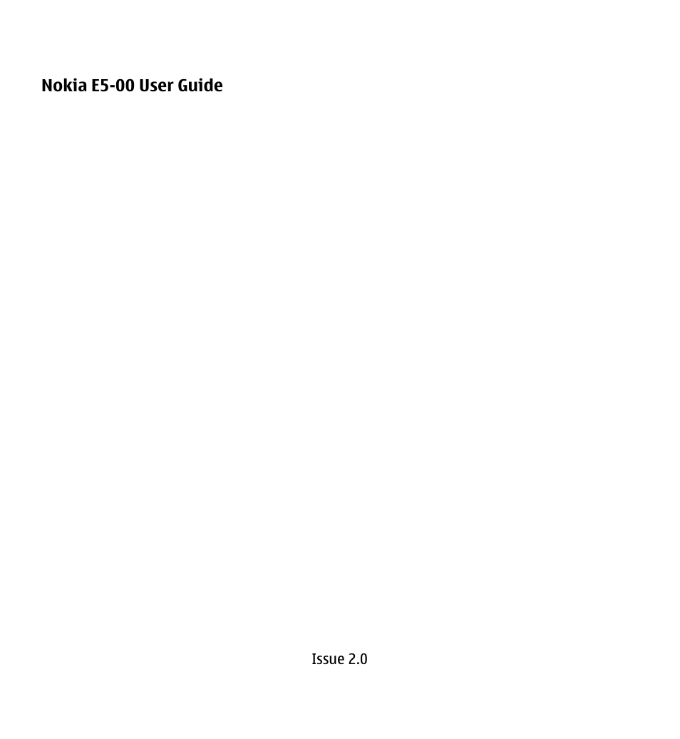 Nokia E5-00 User Manual | 230 pages