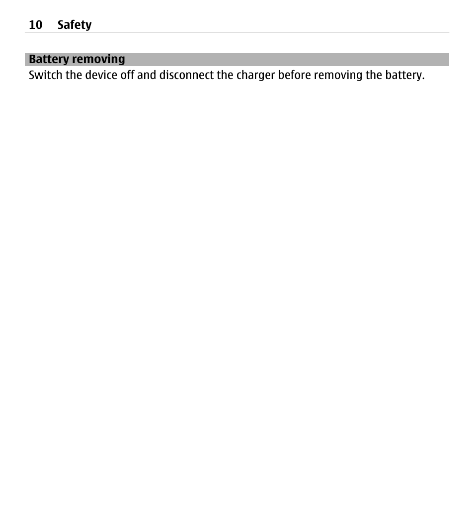 Battery removing | Nokia E5-00 User Manual | Page 10 / 230