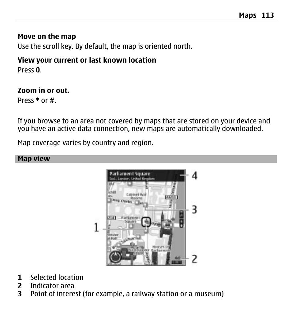 Map view | Nokia E5-00 User Manual | Page 113 / 230