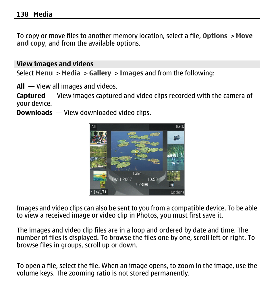 View images and videos | Nokia E5-00 User Manual | Page 138 / 230