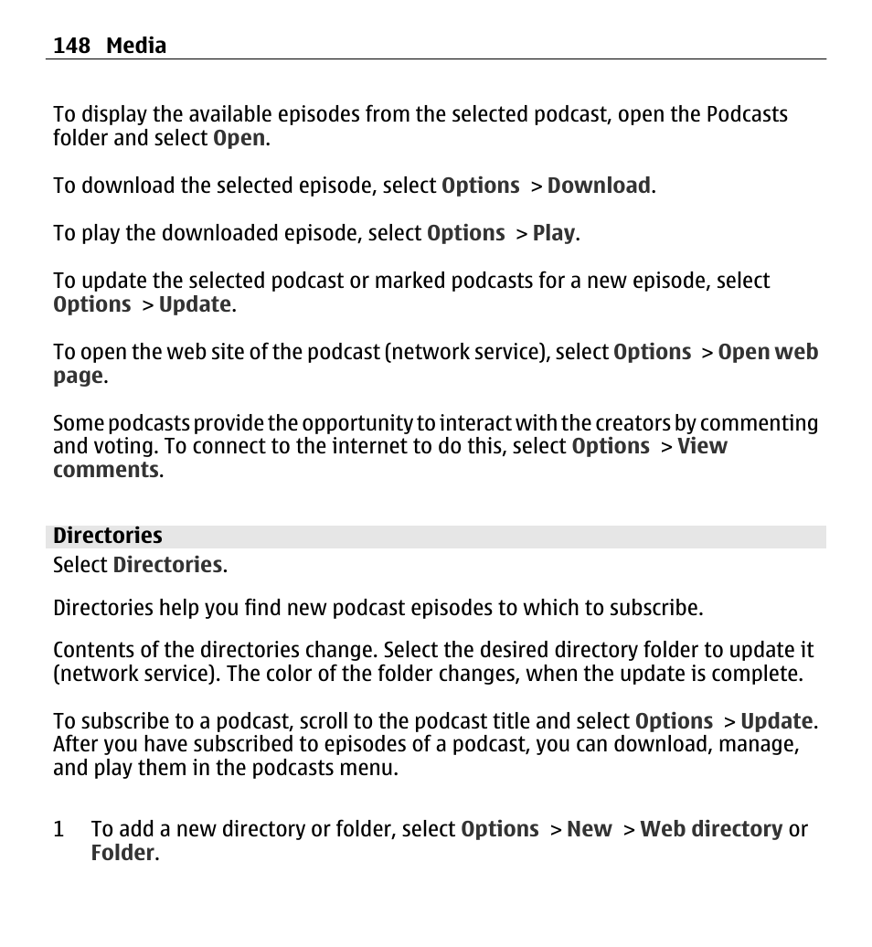 Directories | Nokia E5-00 User Manual | Page 148 / 230