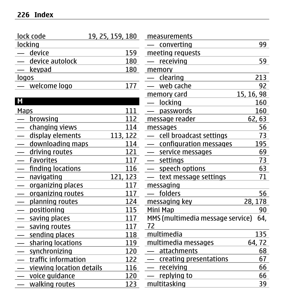 Nokia E5-00 User Manual | Page 226 / 230