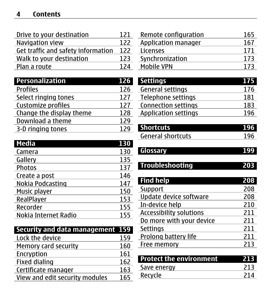 Nokia E5-00 User Manual | Page 4 / 230