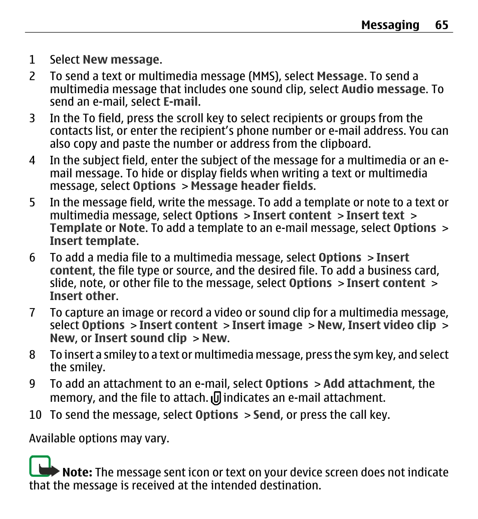Nokia E5-00 User Manual | Page 65 / 230