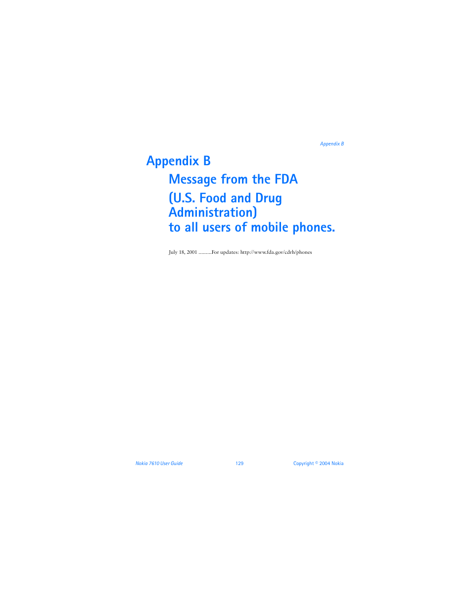 Appendix b | Nokia 7610 User Manual | Page 142 / 161