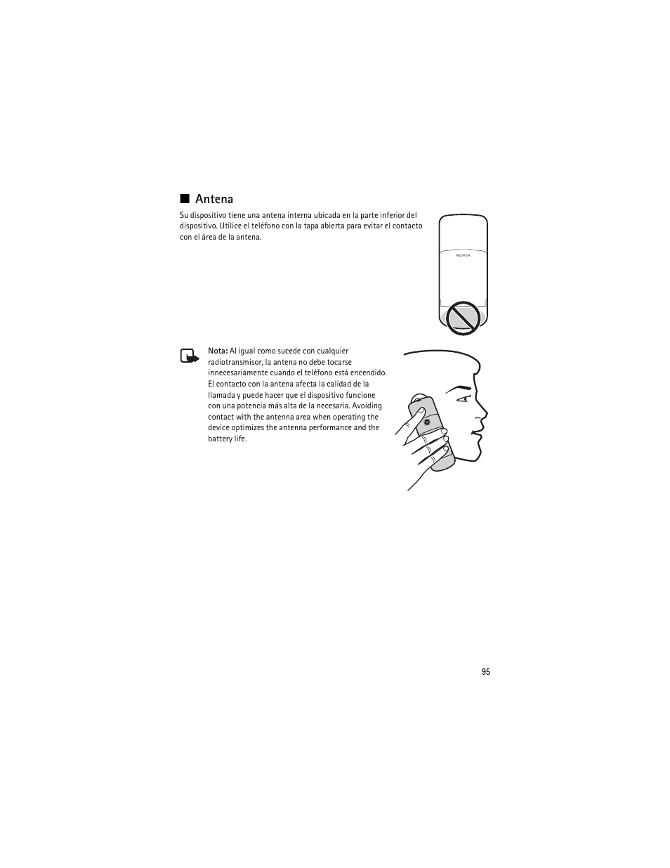 Antena | Nokia 8600 Luna User Manual | Page 128 / 201