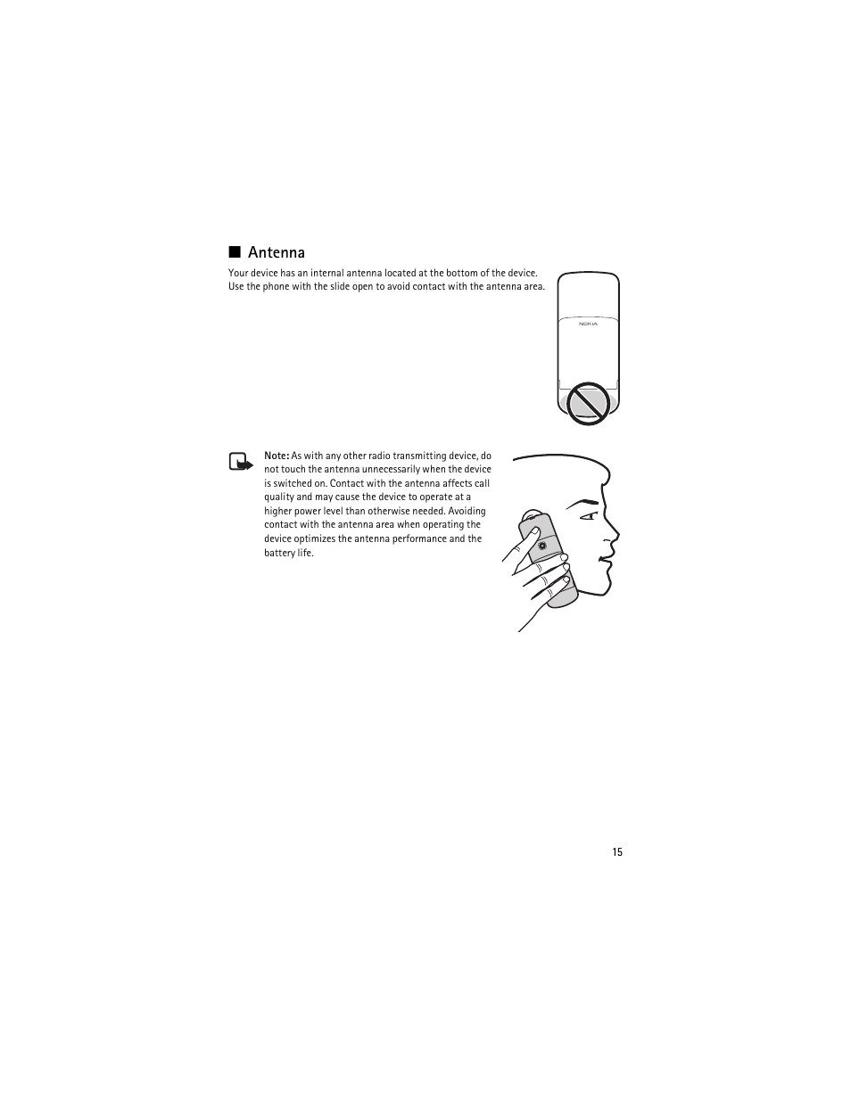 Antenna | Nokia 8600 Luna User Manual | Page 48 / 201