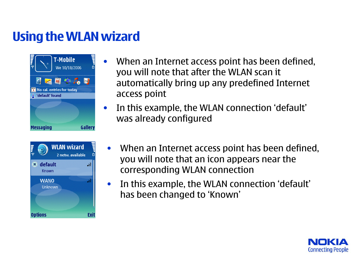 Using the wlan wizard | Nokia N80 Internet Edition User Manual | Page 5 / 5