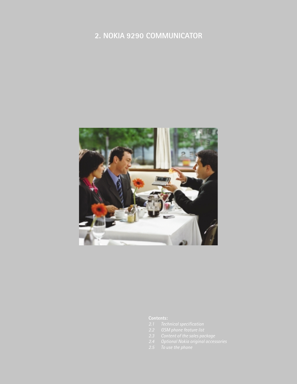 Nokia 9290 communicator | Nokia 9290 User Manual | Page 6 / 48