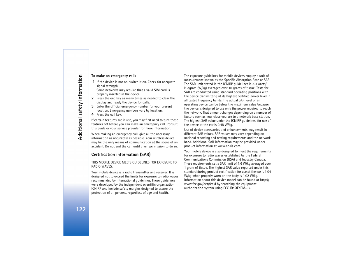 Additional safety information | Nokia N80 Internet Edition User Manual | Page 123 / 131