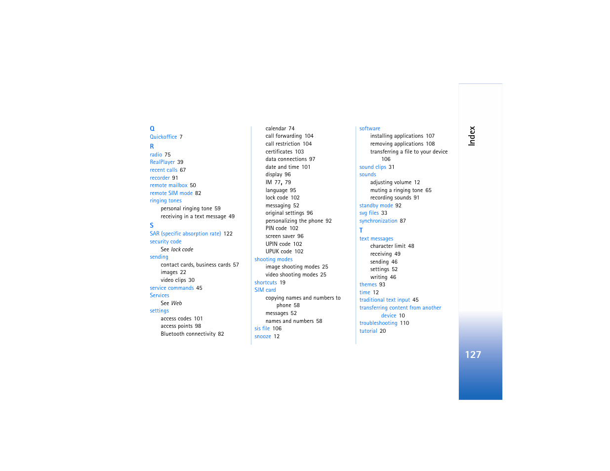 Nokia N80 Internet Edition User Manual | Page 128 / 131