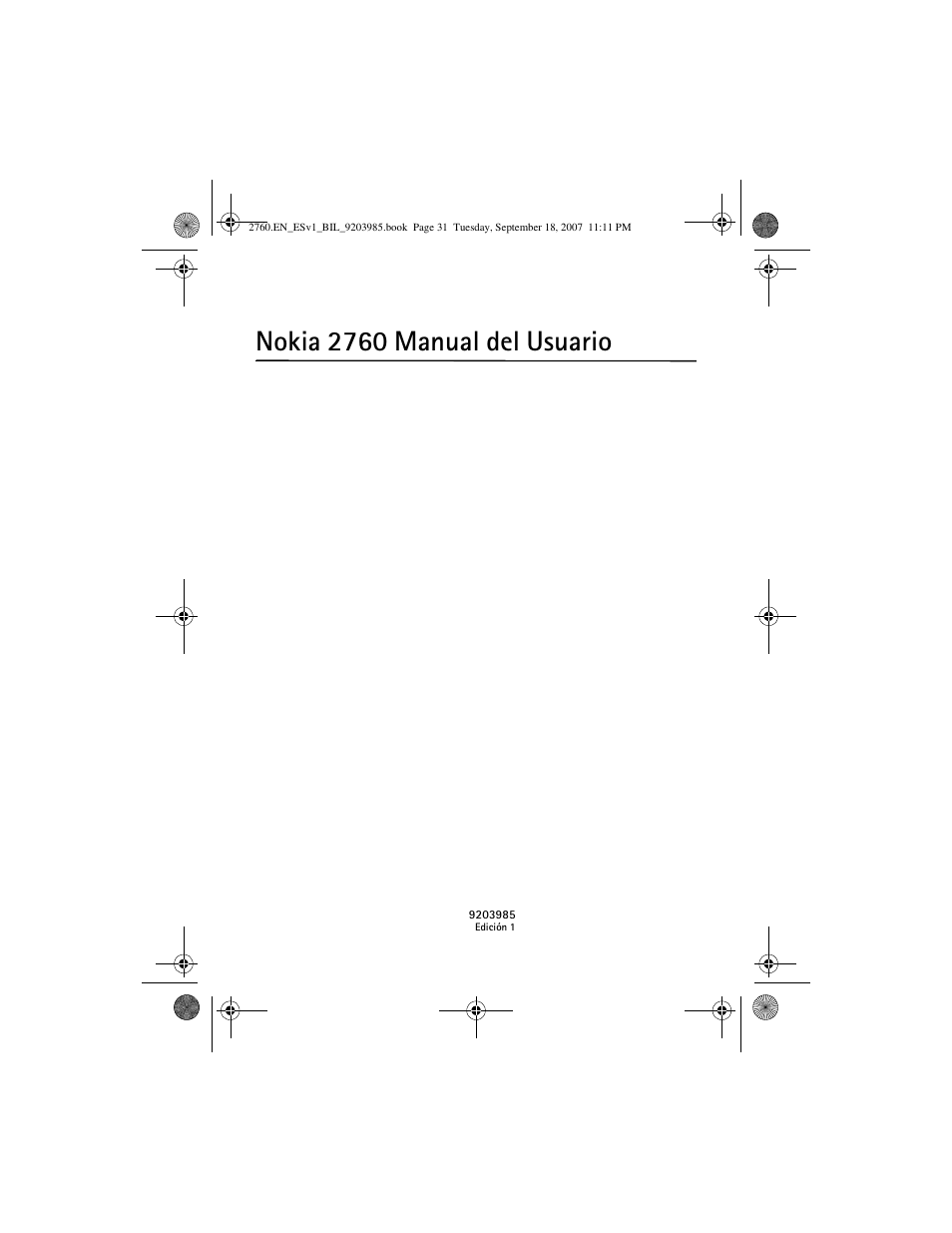 Nokia 2760 manual del usuario | Nokia 2760 User Manual | Page 32 / 69