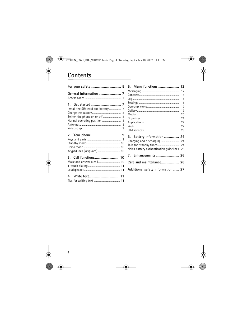 Nokia 2760 User Manual | Page 4 / 69