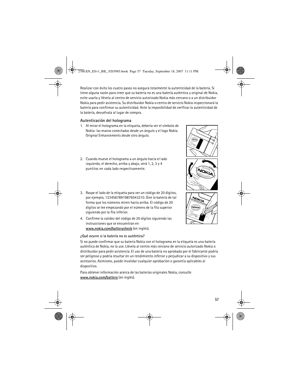 Nokia 2760 User Manual | Page 58 / 69