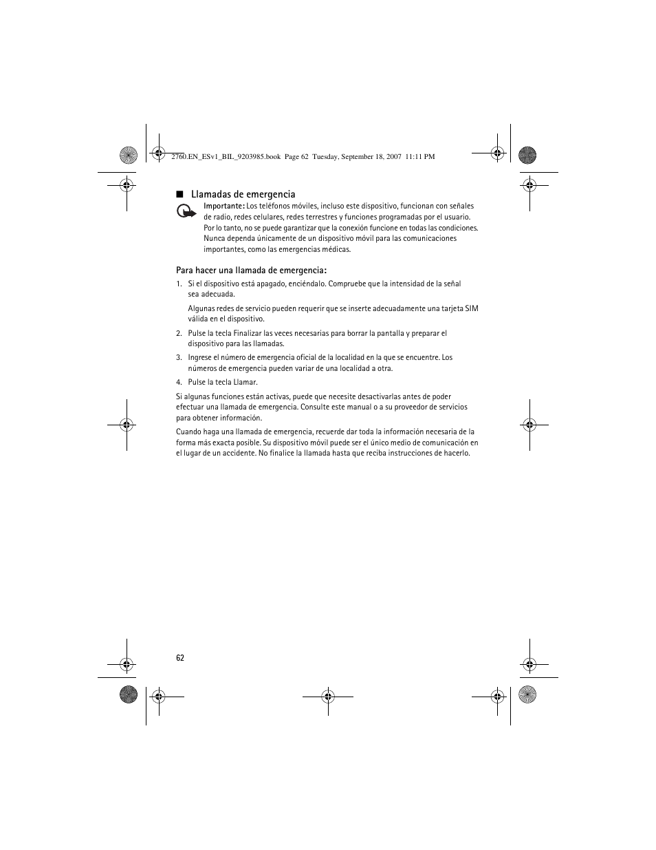 Nokia 2760 User Manual | Page 63 / 69