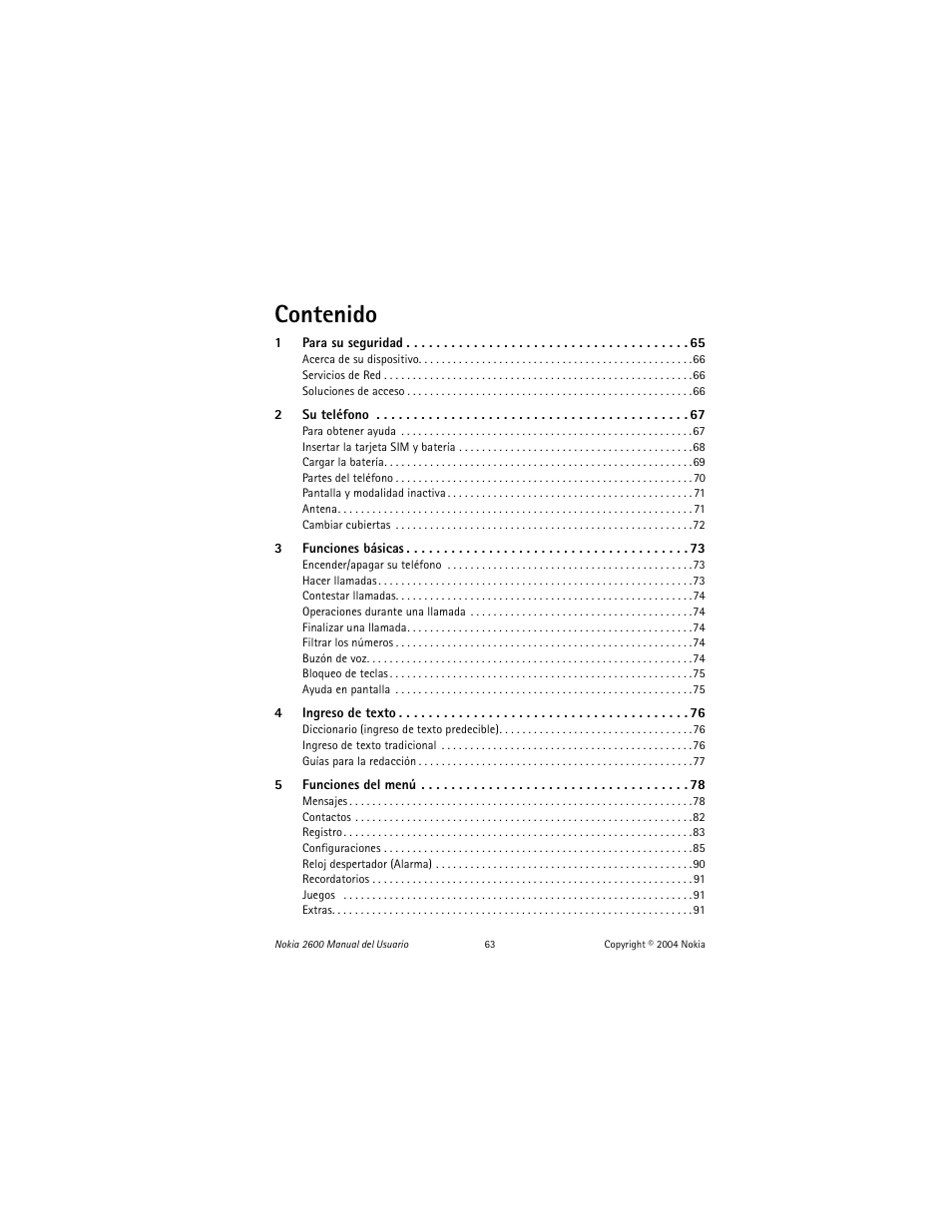 Nokia 2600 User Manual | Page 64 / 185