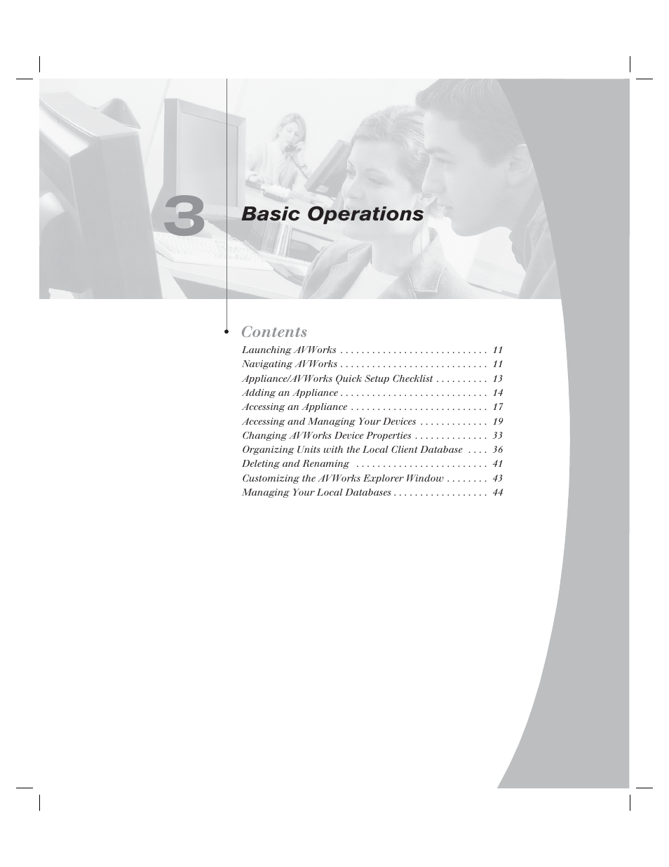 Basic operations | Avocent AV Works User Manual | Page 14 / 91