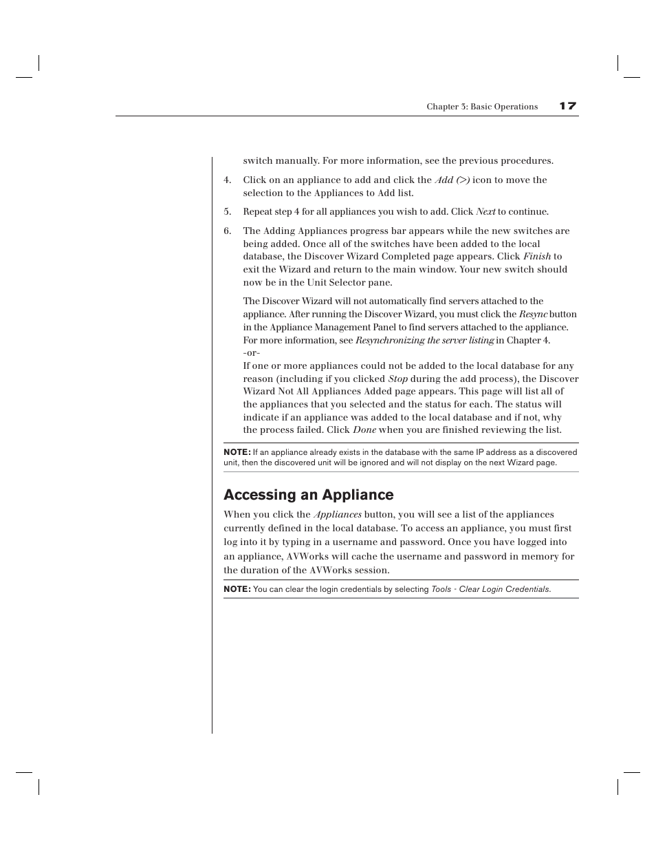Accessing an appliance | Avocent AV Works User Manual | Page 22 / 91