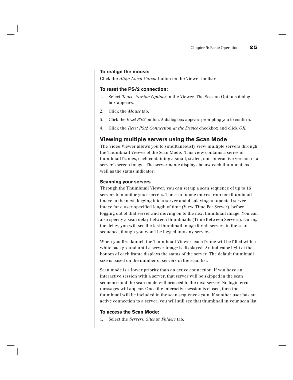 Viewing multiple servers using the scan mode | Avocent AV Works User Manual | Page 30 / 91