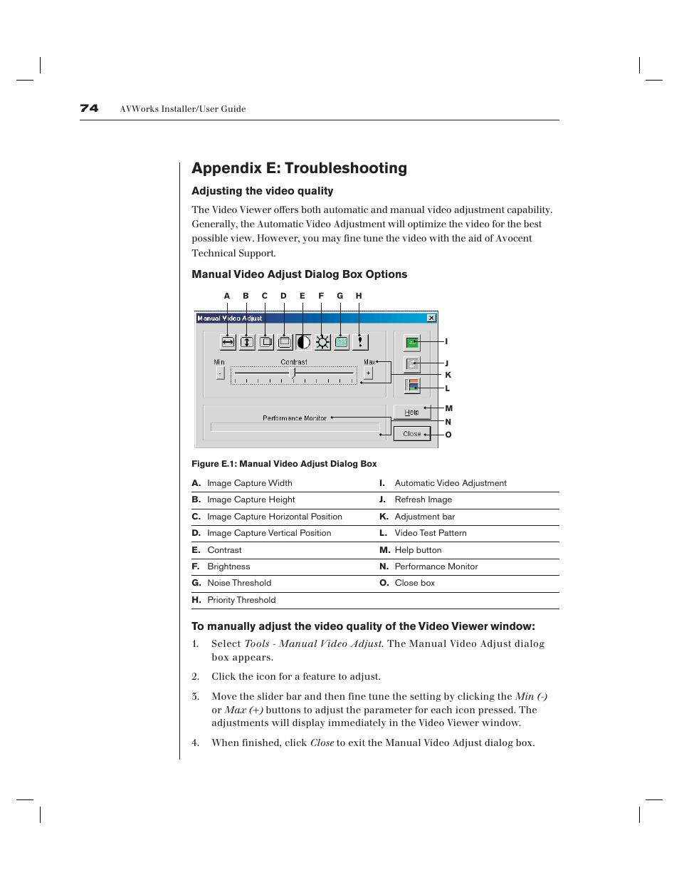 Appendix e: troubleshooting | Avocent AV Works User Manual | Page 79 / 91