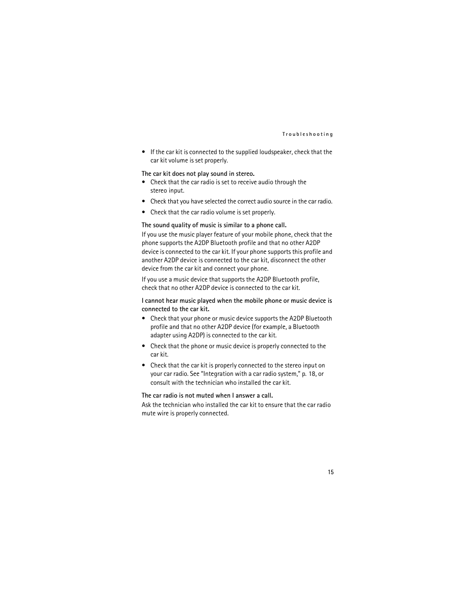 Nokia Car Kit CK-100 User Manual | Page 15 / 29