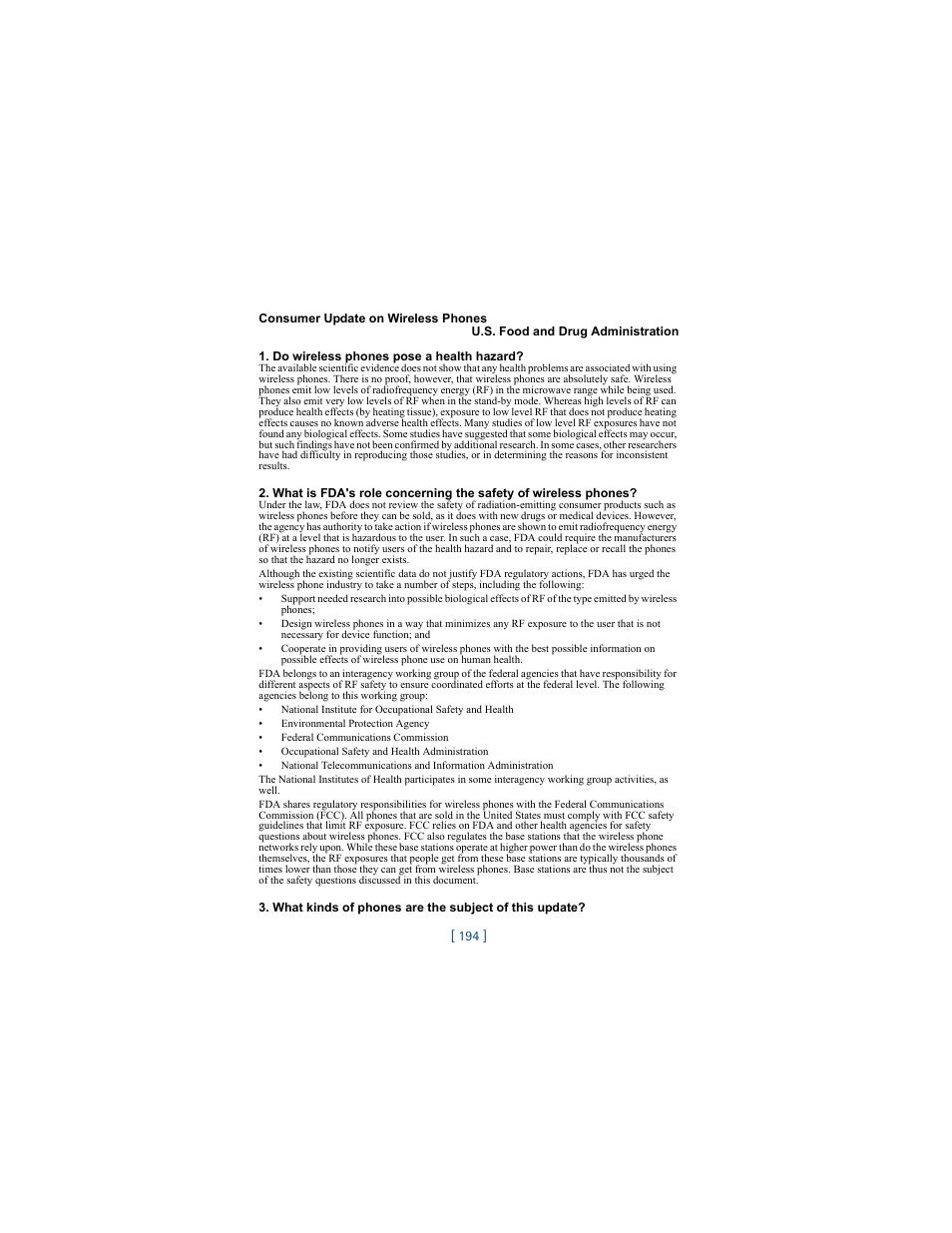 Consumer update on wireless phones | Nokia 6590 User Manual | Page 203 / 218