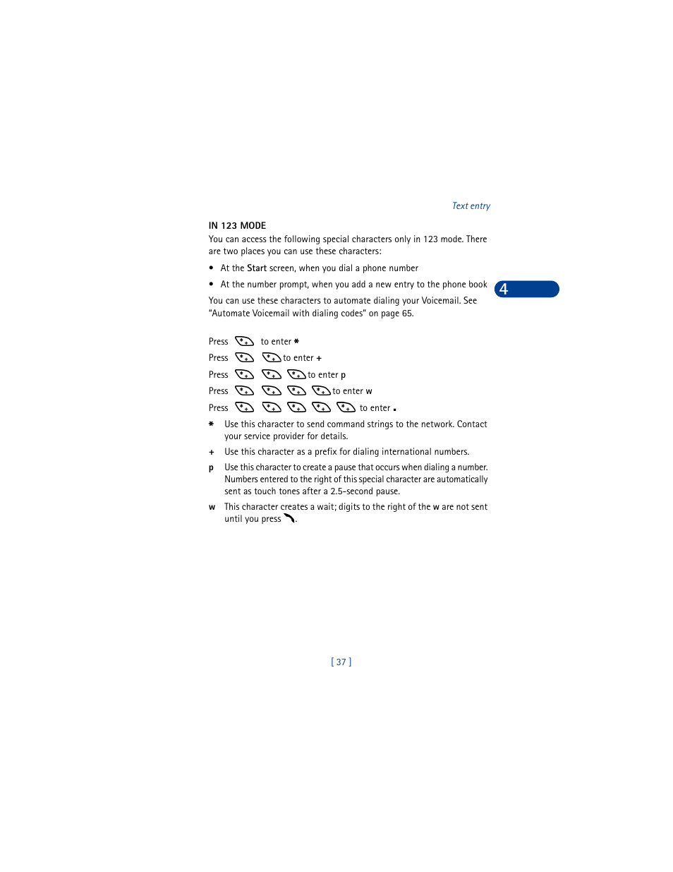In 123 mode | Nokia 6590 User Manual | Page 46 / 218