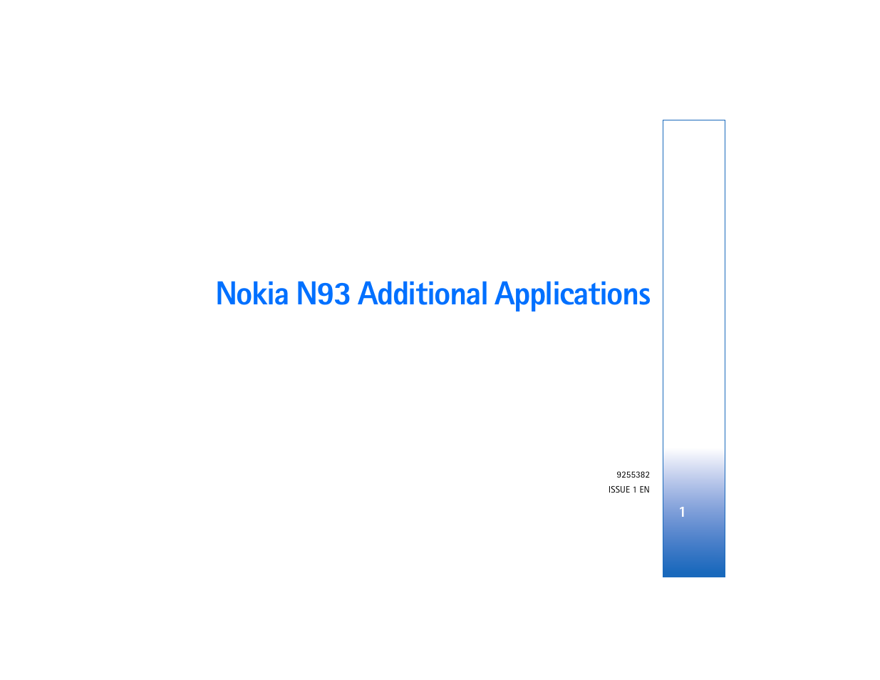 Nokia n93 additional applications | Nokia N93 User Manual | Page 2 / 25