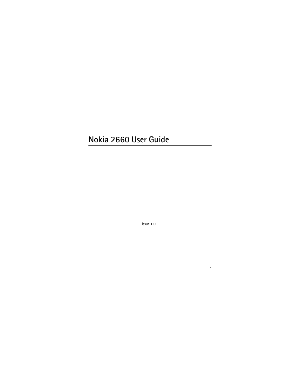 Nokia 2660 User Manual | 112 pages