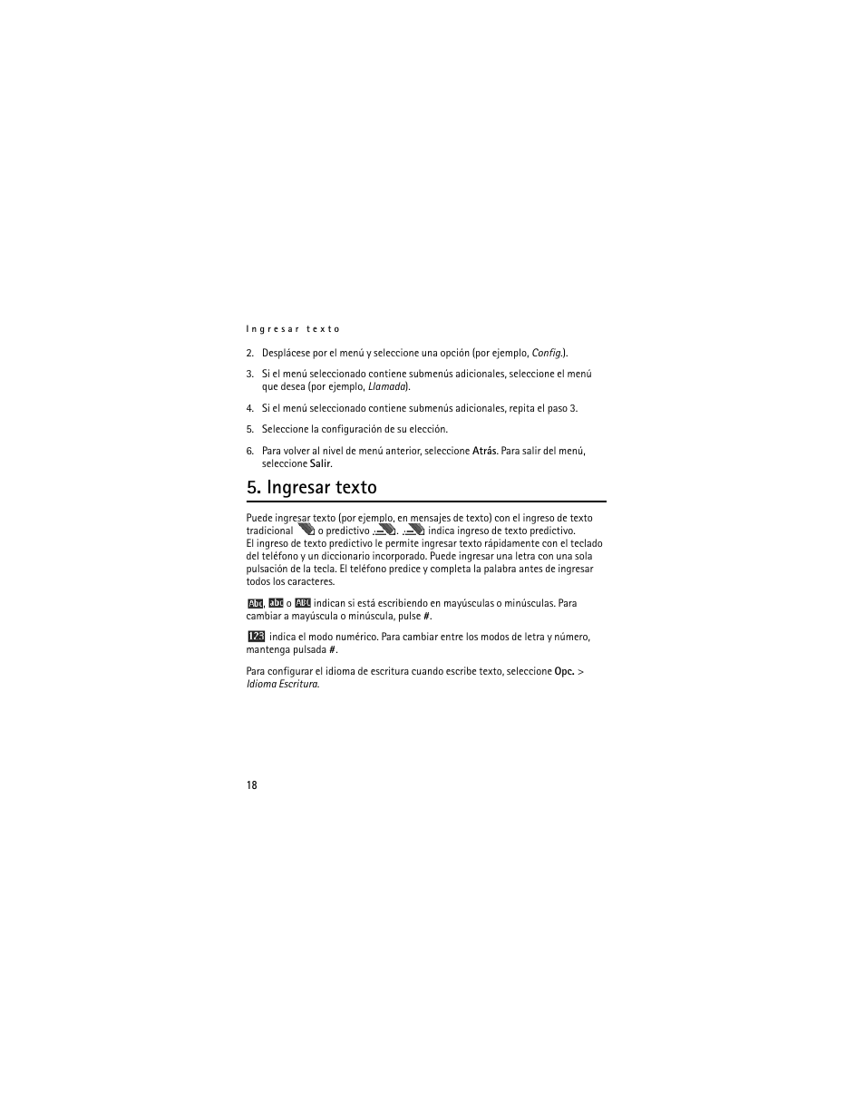 Ingresar texto | Nokia 2660 User Manual | Page 71 / 112