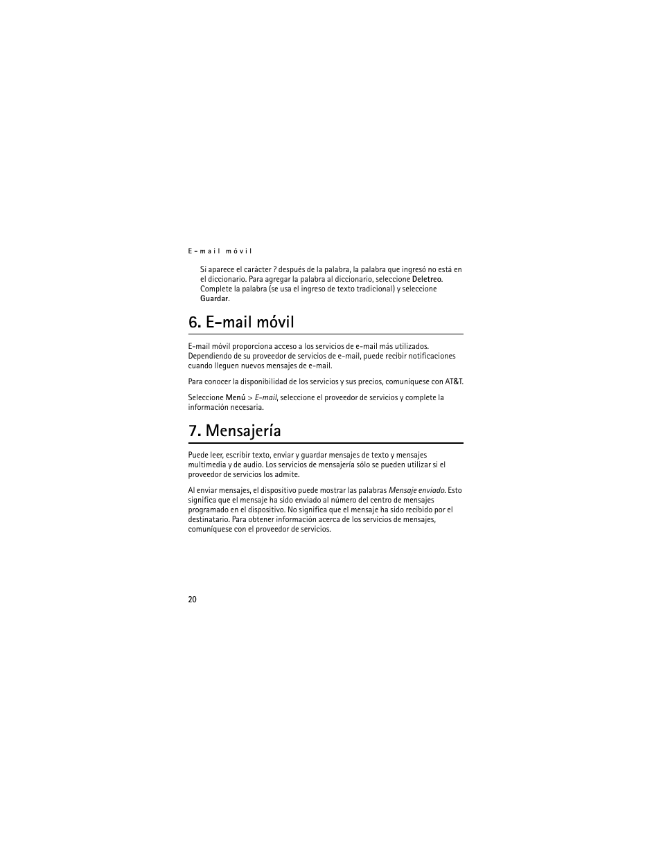 E-mail móvil, Mensajería | Nokia 2660 User Manual | Page 73 / 112
