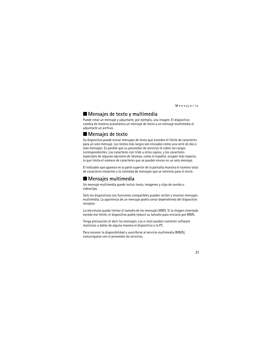 Mensajes de texto y multimedia, Mensajes de texto, Mensajes multimedia | Nokia 2660 User Manual | Page 74 / 112