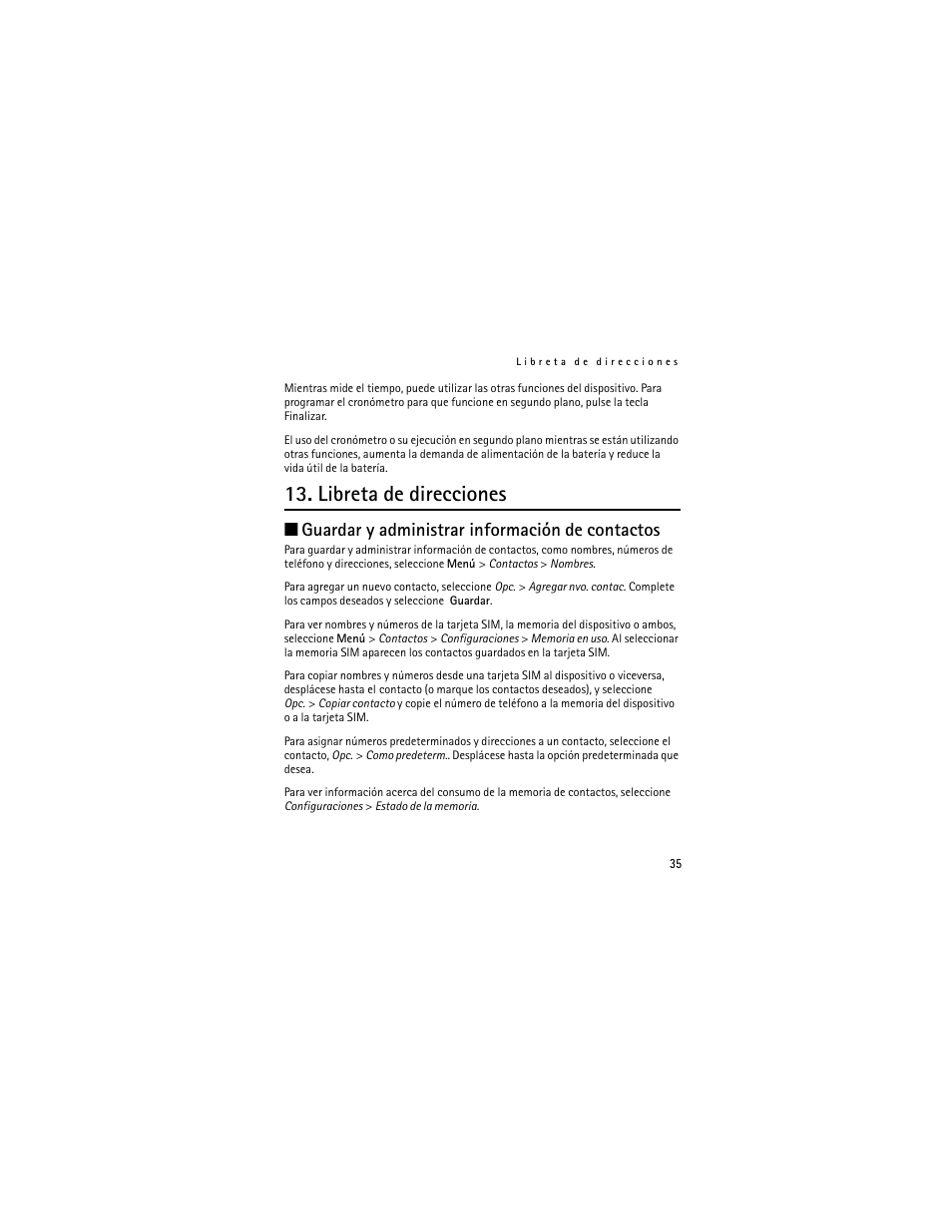 Libreta de direcciones, Guardar y administrar información de contactos | Nokia 2660 User Manual | Page 88 / 112