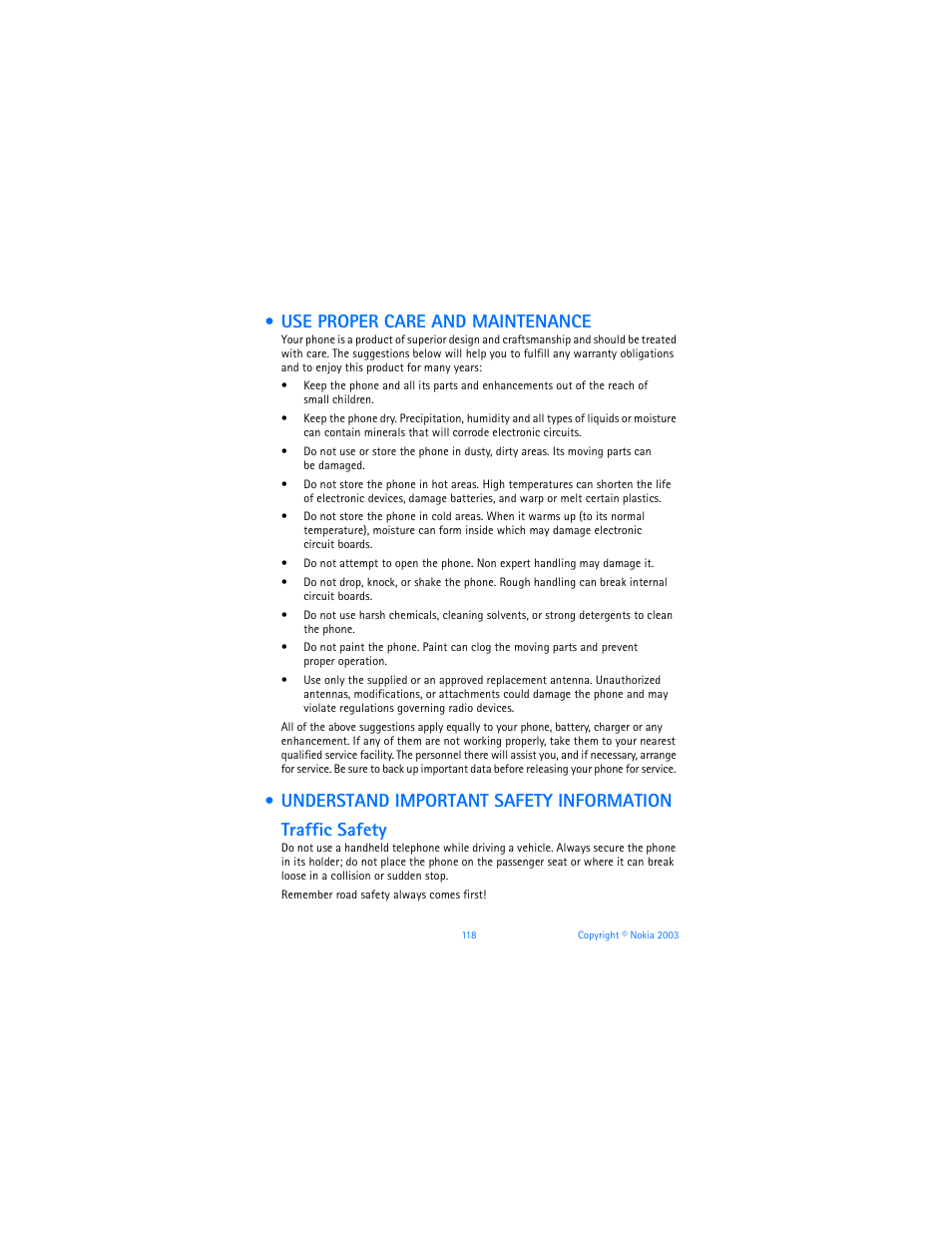 Use proper care and maintenance, Understand important safety information | Nokia 6800 User Manual | Page 125 / 153